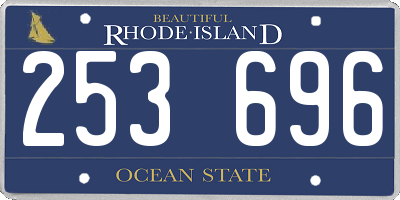 RI license plate 253696