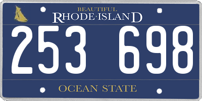 RI license plate 253698
