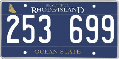 RI license plate 253699
