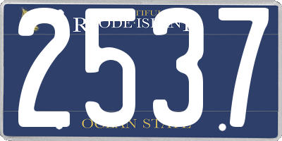 RI license plate 2537