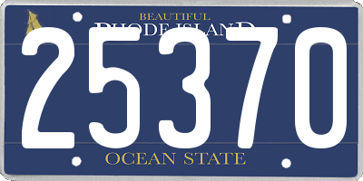 RI license plate 25370