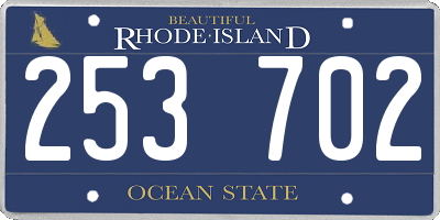 RI license plate 253702