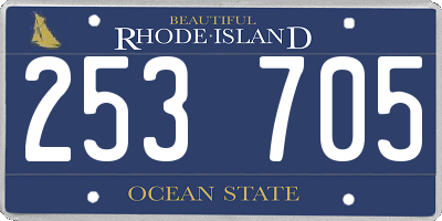 RI license plate 253705