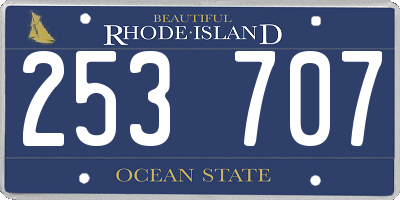RI license plate 253707