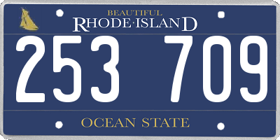 RI license plate 253709