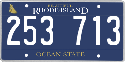RI license plate 253713