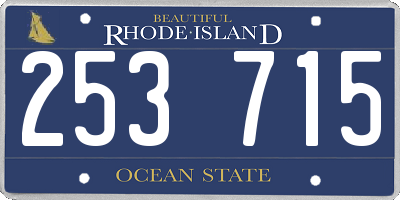 RI license plate 253715