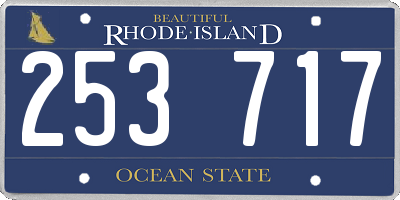 RI license plate 253717