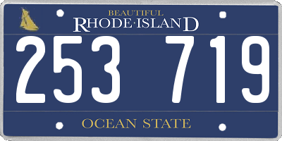 RI license plate 253719