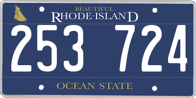 RI license plate 253724
