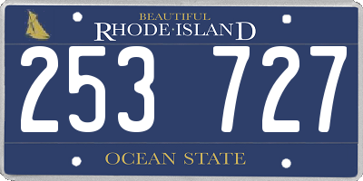 RI license plate 253727