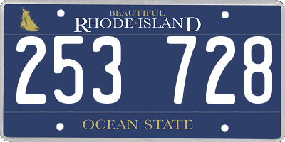 RI license plate 253728