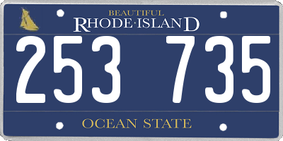 RI license plate 253735