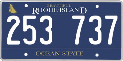 RI license plate 253737