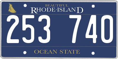 RI license plate 253740