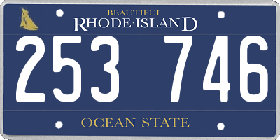 RI license plate 253746
