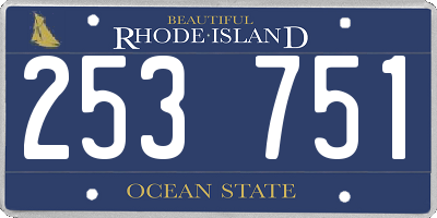 RI license plate 253751