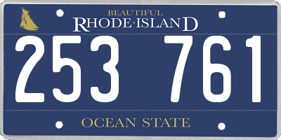 RI license plate 253761