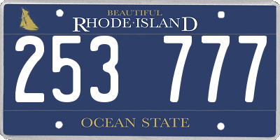 RI license plate 253777
