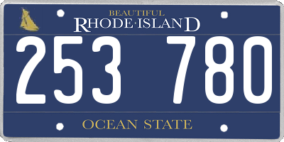 RI license plate 253780