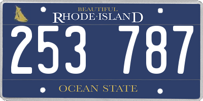RI license plate 253787
