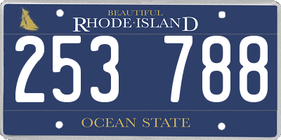 RI license plate 253788