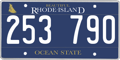 RI license plate 253790