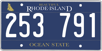 RI license plate 253791