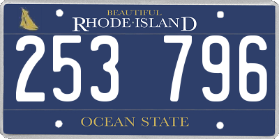 RI license plate 253796