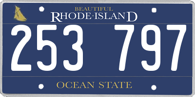 RI license plate 253797