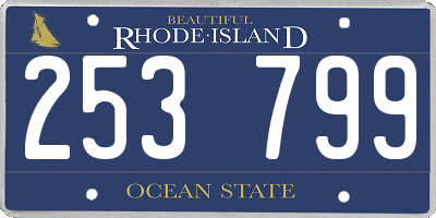 RI license plate 253799