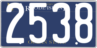 RI license plate 2538