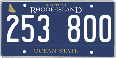 RI license plate 253800