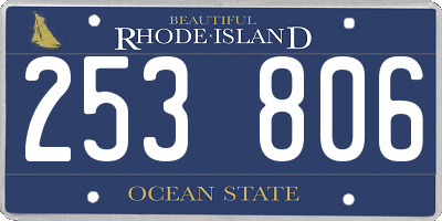 RI license plate 253806