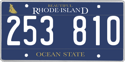 RI license plate 253810