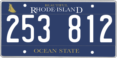RI license plate 253812