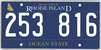 RI license plate 253816
