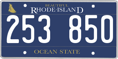 RI license plate 253850