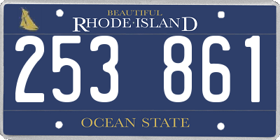 RI license plate 253861