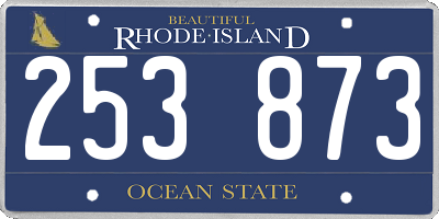 RI license plate 253873