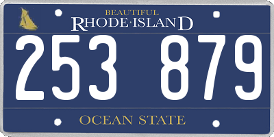 RI license plate 253879