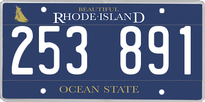 RI license plate 253891