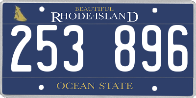 RI license plate 253896