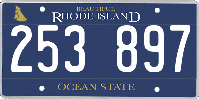 RI license plate 253897