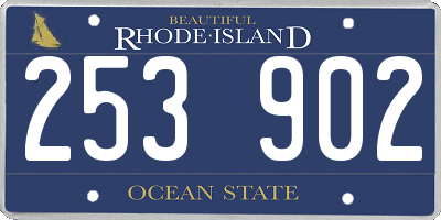 RI license plate 253902