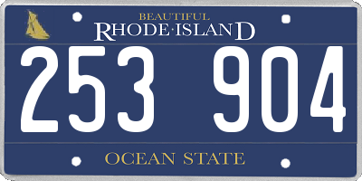 RI license plate 253904