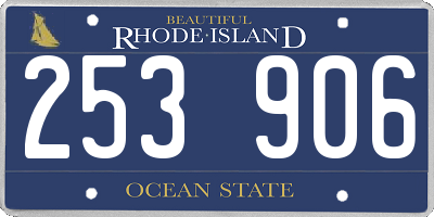 RI license plate 253906