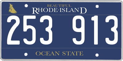RI license plate 253913