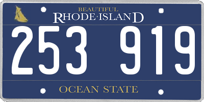 RI license plate 253919