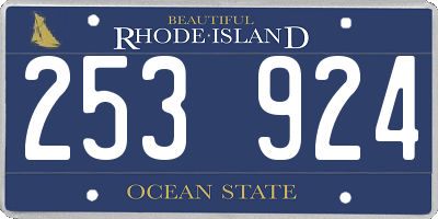 RI license plate 253924